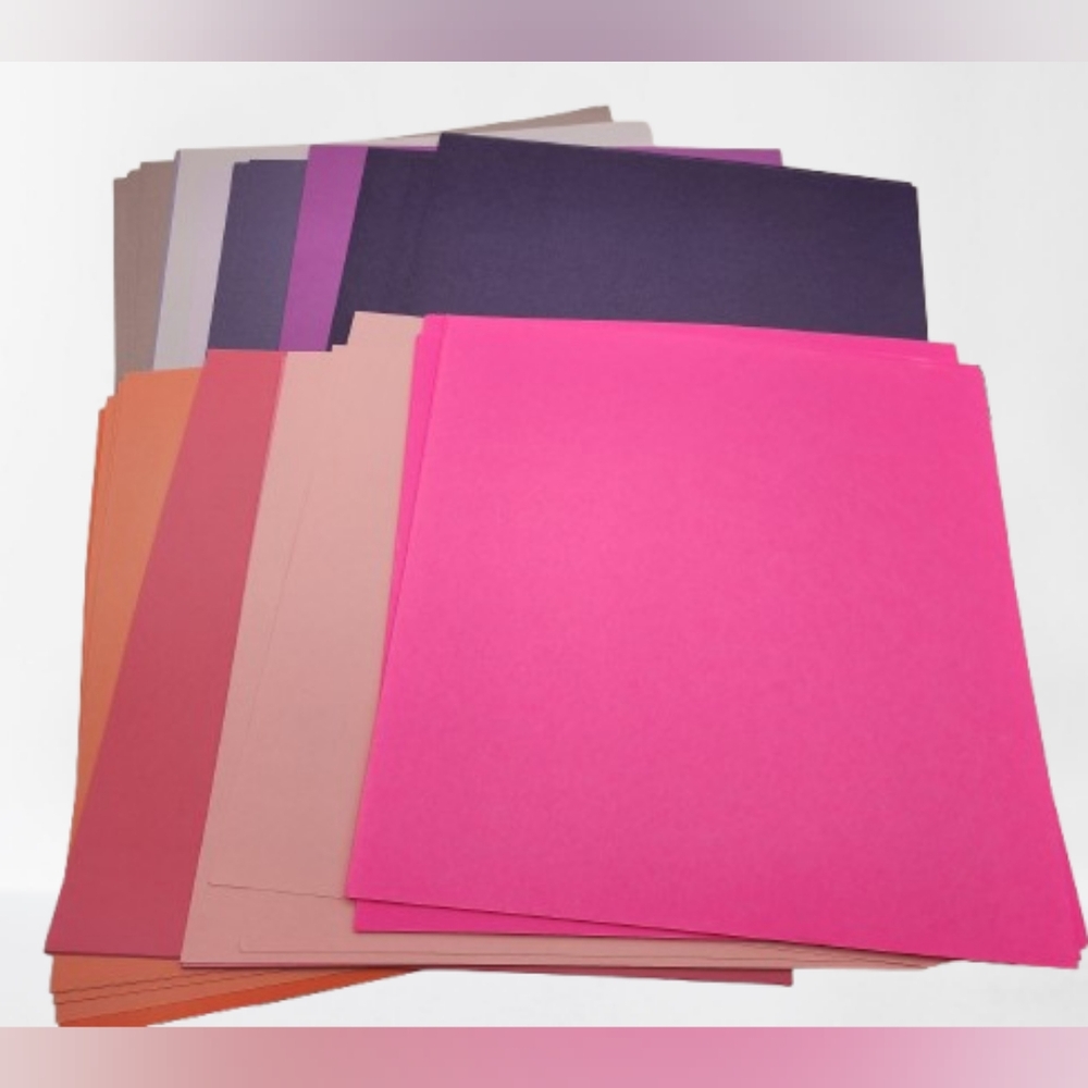 Colorful Cardstock Paper Set - Pinks & Purples